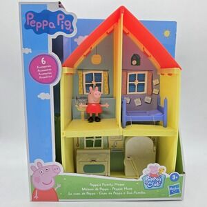 Peppa Pig Family‎ House 2-Story Playset with Figure & 6 Pieces Toy